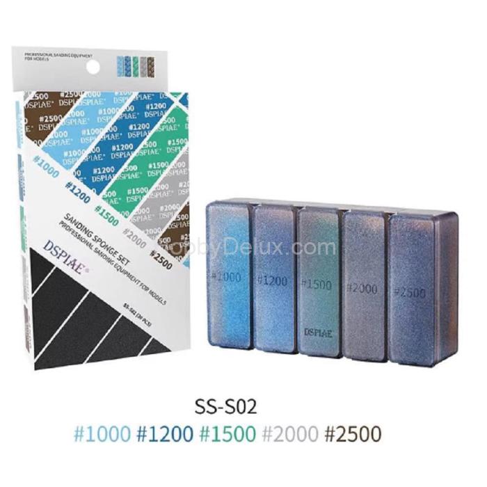 SS-S02 DSPIAE Набор наждачных губок для моделирования #1000-2500 (30 шт.) SS-S02