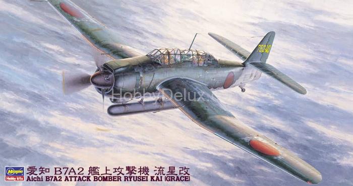 Hasegawa 09149 Японский бомбардировщик AICHI B7A2 ATTACK BOMBER RYUSEI KAI (GRACE) JT49