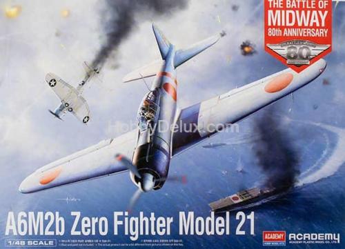 Academy 12352 1/48 Японский истребитель Mitsubishi A6M2b Zero Fighter Model 21 The Battle of Midway