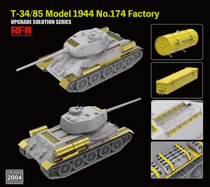 RFM (RYEFIELD MODEL) RM2004 1:35 Набор фототравления для советского танка Т-34/85 обр. 1944 года (артикул 5040) 