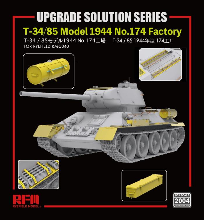 RFM (RYEFIELD MODEL) RM2004 1:35 Набор фототравления для советского танка Т-34/85 обр. 1944 года (артикул 5040) 