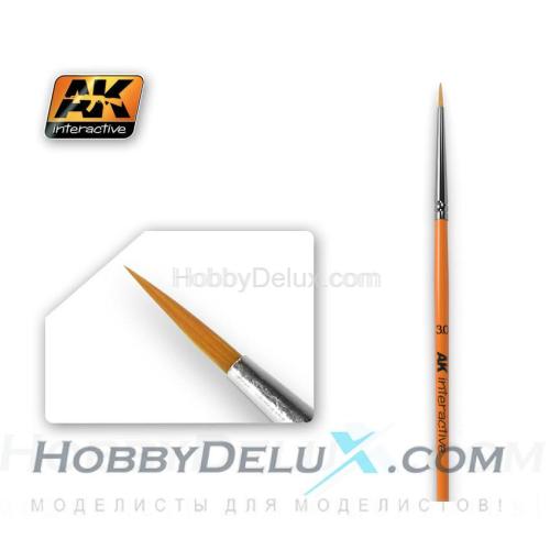 AK-601 ROUND BRUSH 3/0 SYNTHETIC (Кисть круглая № 3/0)