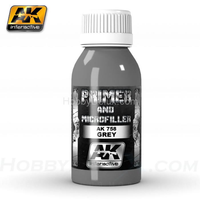GREY PRIMER AND MICROFILLER 100 ml AK-758