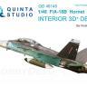 3D Декаль интерьера кабины F/A-18B для модели Kinetic QD48145