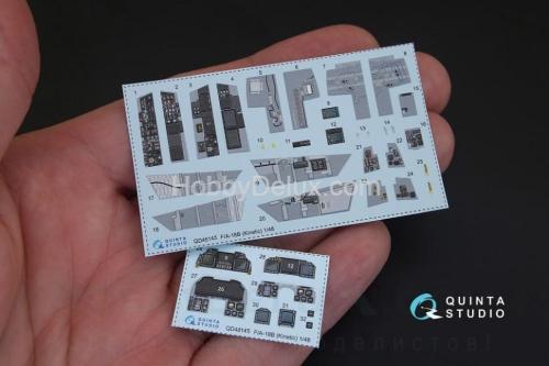 3D Декаль интерьера кабины F/A-18B для модели Kinetic