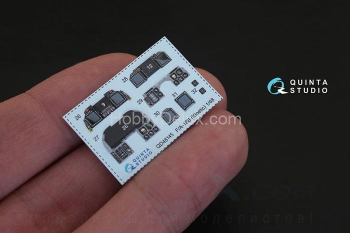 3D Декаль интерьера кабины F/A-18B для модели Kinetic QD48145