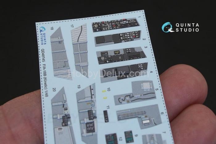 3D Декаль интерьера кабины F/A-18B для модели Kinetic QD48145