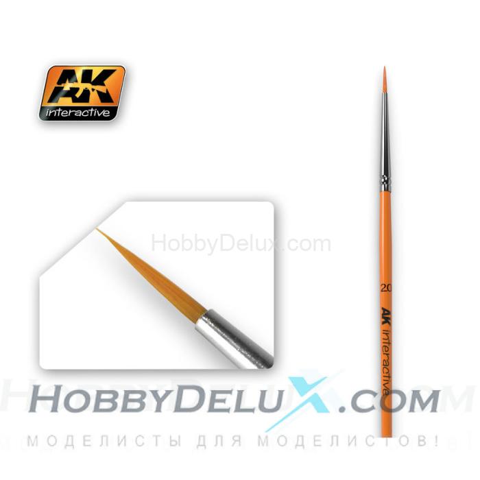 AK-602 ROUND BRUSH 2/0 SYNTHETIC (Кисть круглая № 2/0) AK-602