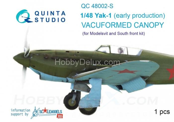 Набор остекления Як-1 ранние серии для модели Моделсвит/ЮФ, 1 шт QC48002-S