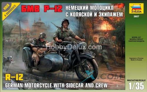 Немецкий мотоцикл БМВ Р-12 с коляской