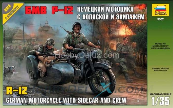 Немецкий мотоцикл БМВ Р-12 с коляской ZV3607