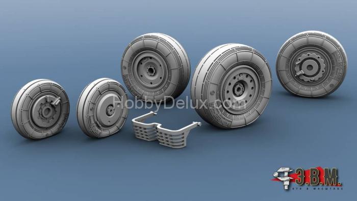 Миг-29 СМТ колеса шасси (два вида ступиц)1/72 RS72012