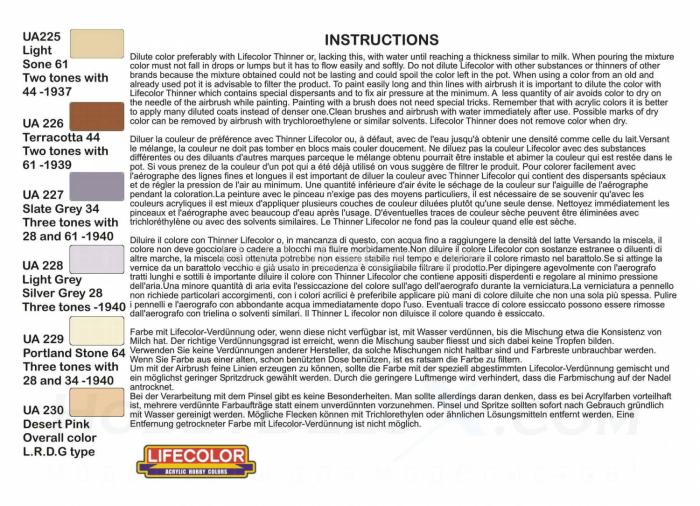 Набор красок Life Color -  MIDDLE EAST BRITISH VEHICLE CAMUFLAGE CS16