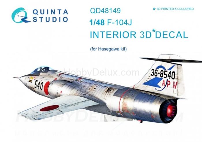 3D Декаль интерьера кабины F-104J для модели Hasegawa QD48149