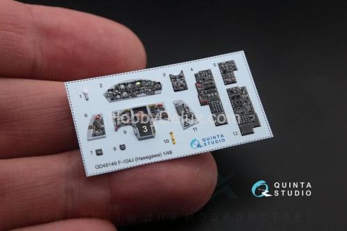 3D Декаль интерьера кабины F-104J для модели Hasegawa