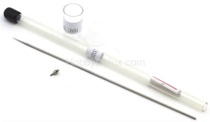 Ремкомплект для аэрографов с резьбовым соплом 0,3 мм (игла высокопрочная, сопло) JAS5532