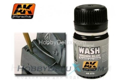AK070 AK Interactive Смывка WASH FOR PANZER GREY (танковый серый)