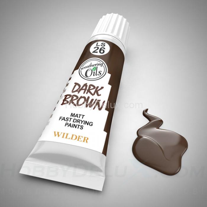 WILDER LS-26 Масляная краска - ТЁМНЫЙ КОРИЧНЕВЫЙ HDF-LS-26