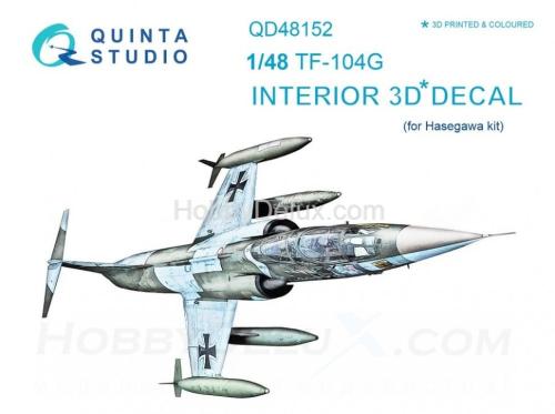 3D Декаль интерьера кабины TF-104G для модели Hasegawa
