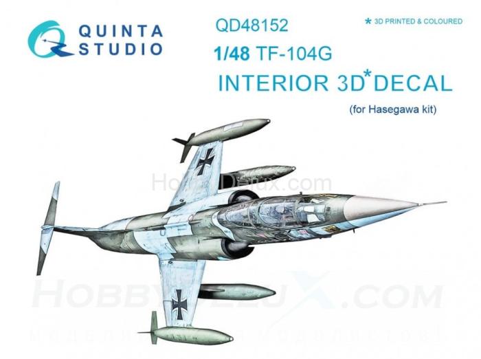 3D Декаль интерьера кабины TF-104G для модели Hasegawa QD48152