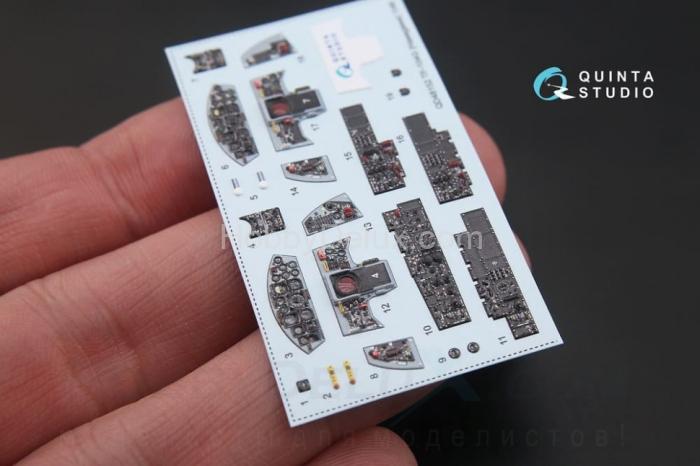 3D Декаль интерьера кабины TF-104G для модели Hasegawa QD48152