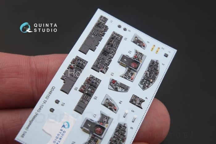 3D Декаль интерьера кабины TF-104G для модели Hasegawa QD48152