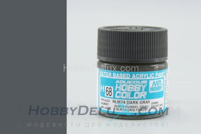 Краска акриловая Hobby Color - H068 RLM74 Dark Gray H68