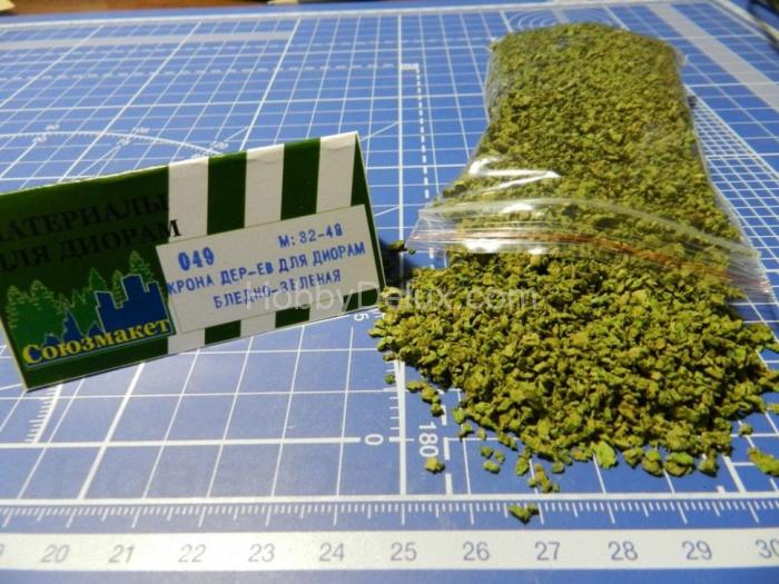 Крона деревьев для диорам (бледно-зелёная) SM049