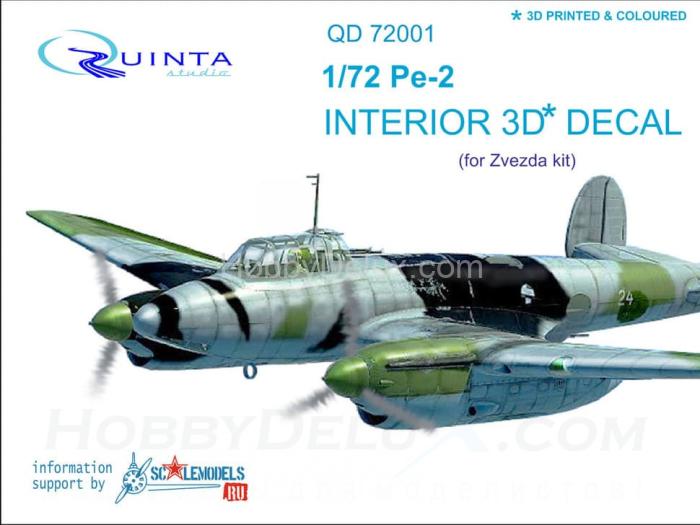 3D Декаль интерьера кабины Пе-2 QD72001