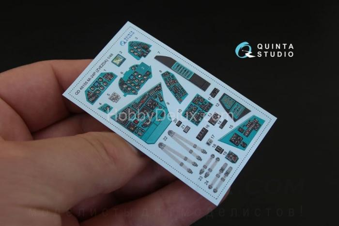 3D Декаль интерьера кабины Ми-24П для модели Звезда QD48155