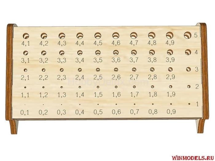 Подставка под свёрла от 0 до 5 мм. WIM-SV-05