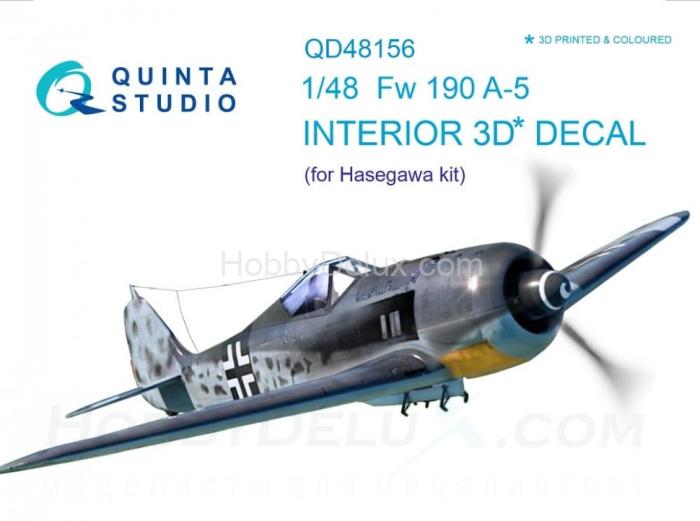 3D Декаль интерьера кабины FW 190A-5 для модели Hasegawa QD48156