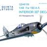 3D Декаль интерьера кабины FW 190A-5 для модели Hasegawa QD48156