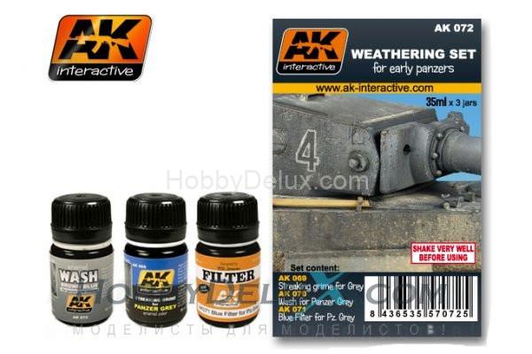EARLY PANZERS WEATHERING SET AK-072