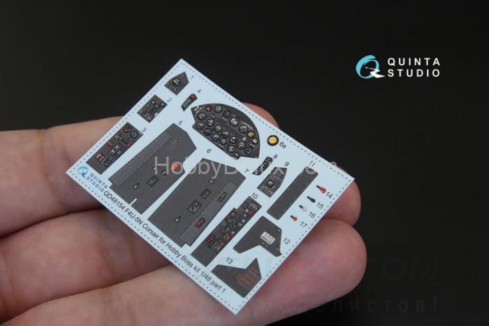 3D Декаль интерьера кабины F4U-5N для модели Hobby Boss QD48154