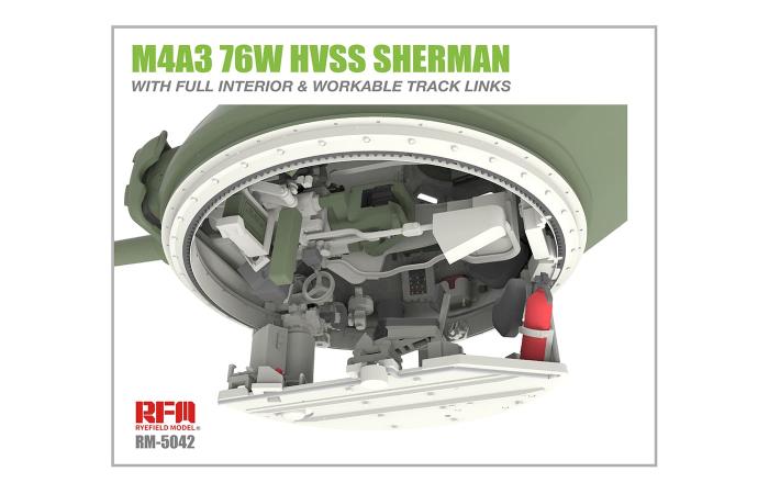 RFM (RYEFIELD MODEL) RM5042 1:35 Американский танк M4A3 76W HVSS Sherman с полным интерьером