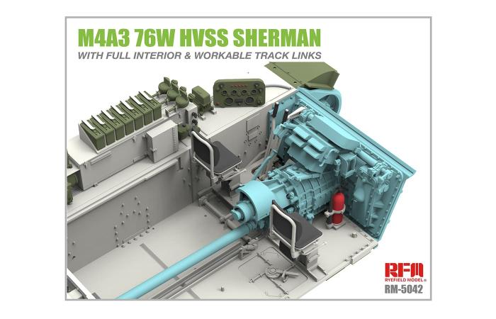 RFM (RYEFIELD MODEL) RM5042 1:35 Американский танк M4A3 76W HVSS Sherman с полным интерьером