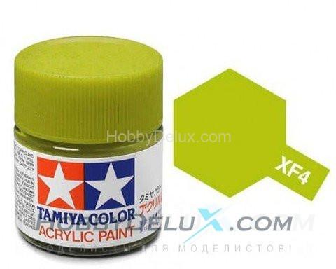 Краска акриловая Tamiya - XF-4 Yellow Green (Желто-зеленая) 81704