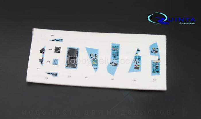 3D Декаль интерьера кабины Су-57 (голубые панели) QD72004b