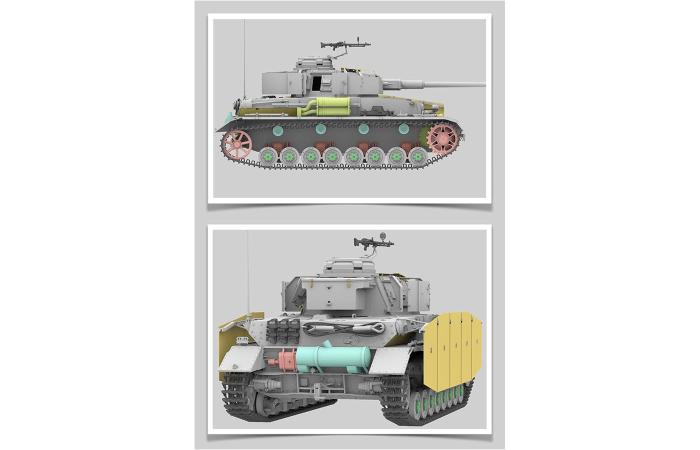 RFM (RYEFIELD MODEL) RM5046 1:35 Немецкий средний танк Pz.kpfw.IV Ausf.H раннего выпуска с рабочими траками 