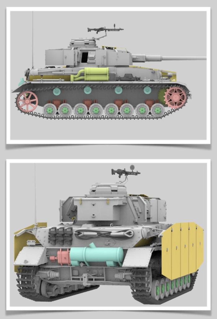 RFM (RYEFIELD MODEL) RM5046 1:35 Немецкий средний танк Pz.kpfw.IV Ausf.H раннего выпуска с рабочими траками 