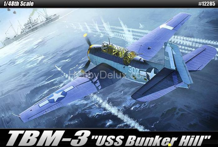 ACADEMY 12285 1/48 TBM-3 Avenger USS Bunker Hill 1944 12285