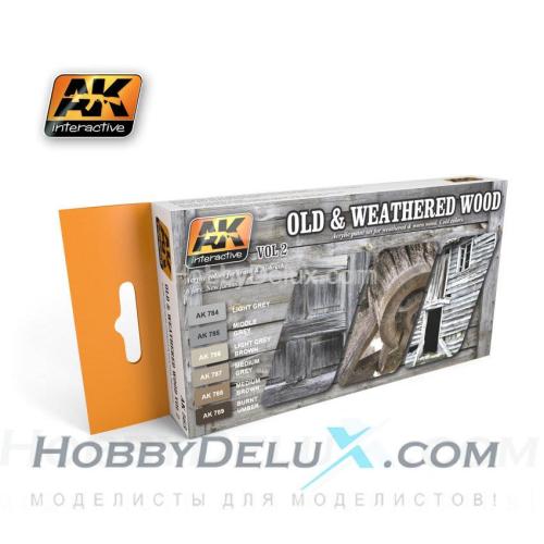 AK-563 Набор красок OLD & WEATHERED WOOD VOL.2