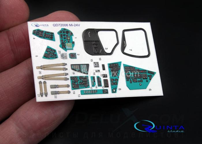 3D Декаль интерьера кабины Ми-24В QD72006