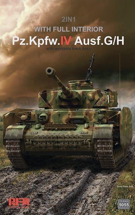 Немецкий средний танк Pz.kpfw.IV Ausf.G/H 2 в 1 с полным интерьером