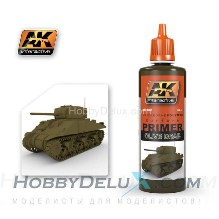 OLIVE DRAB PRIMER 60 ml. - Грунтовка оливковая 60 мл. AK-182