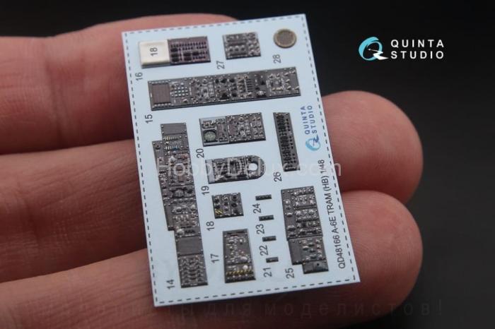 3D Декаль интерьера кабины A-6E TRAM Intruder для модели HobbyBoss QD48166