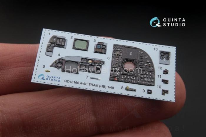 3D Декаль интерьера кабины A-6E TRAM Intruder для модели HobbyBoss QD48166