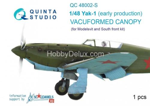 Набор остекления Як-1 ранние серии для модели Моделсвит/ЮФ, 2 шт.