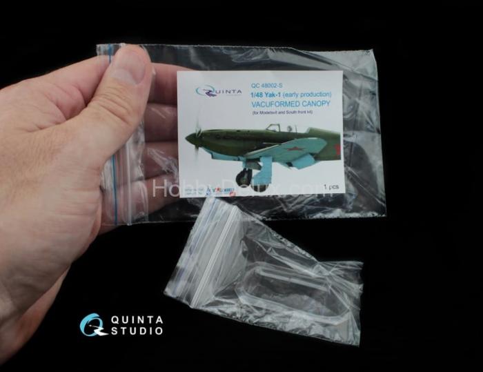 Набор остекления Як-1 ранние серии для модели Моделсвит/ЮФ, 2 шт. QC48002-D